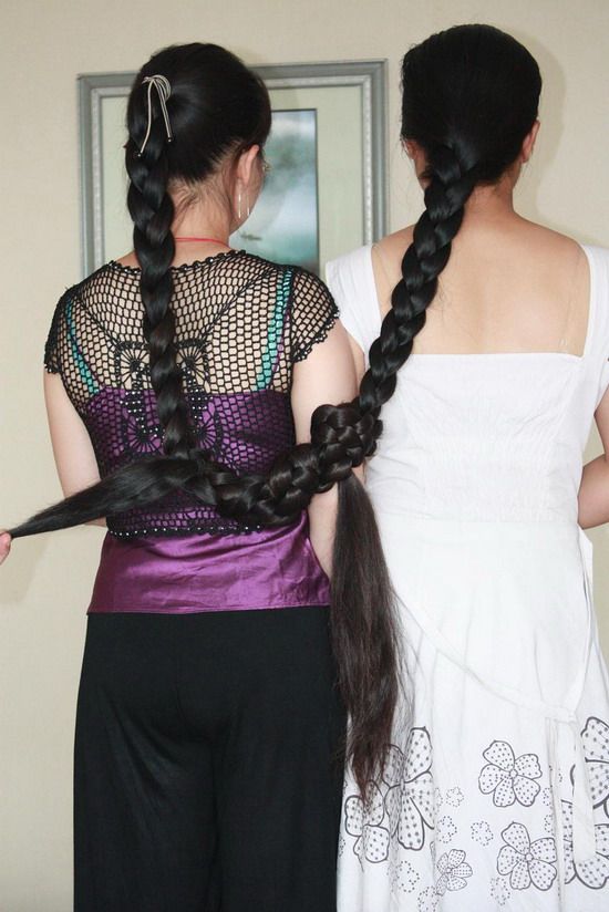2 long hair sisters