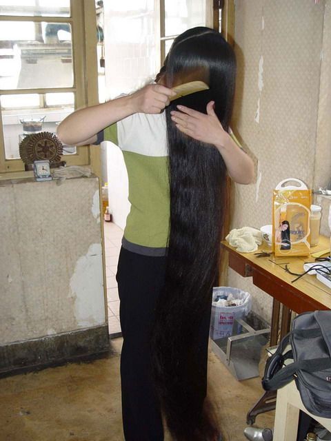 Zhou Hong's super thick long hair-3 - []