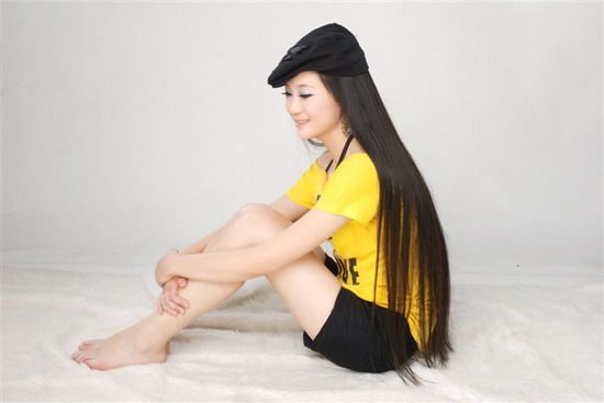Beautiful girl with long hair
