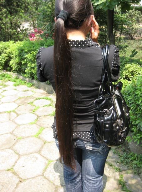 Long ponytail and braid collected from internet