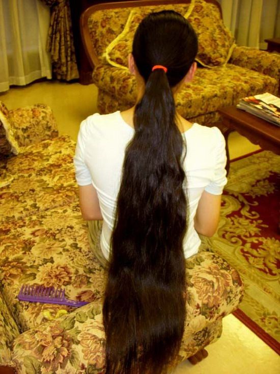 Thigh length long hair show - [ChinaLongHair.com]
