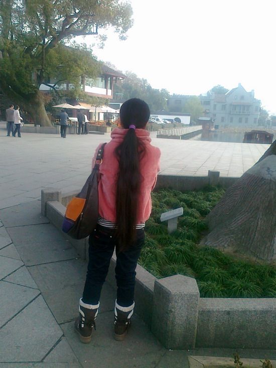 90cm long ponytail from Taizhou city, Zhejiang province