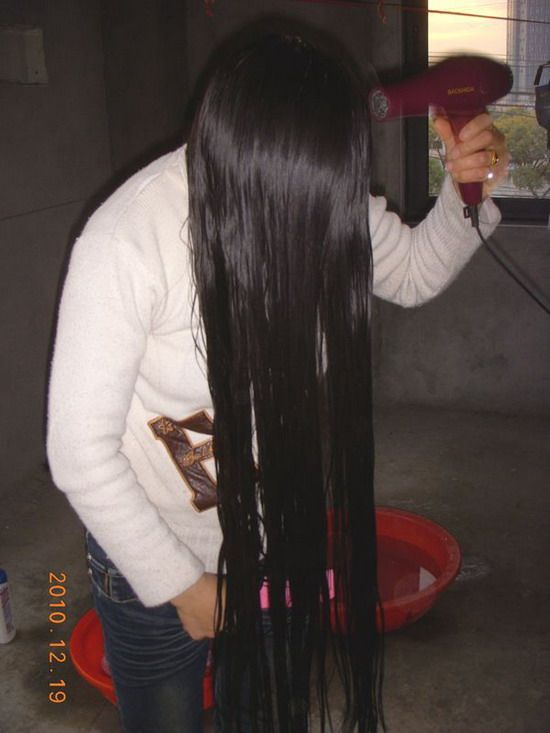 long hair combing
