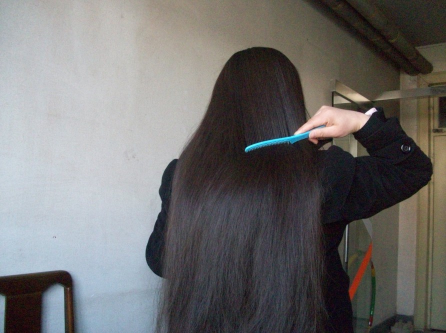 Comb my long hair for new year