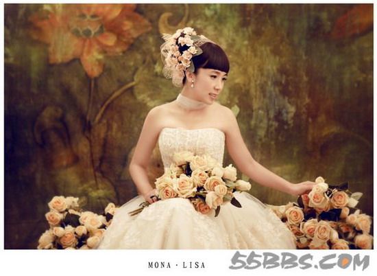 A long hair bride from Beijing took photos at Shidu