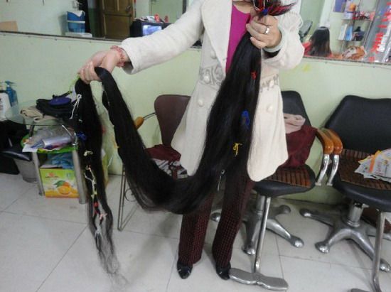 Cheng Xiuzhu's super long hair and her fallen hair