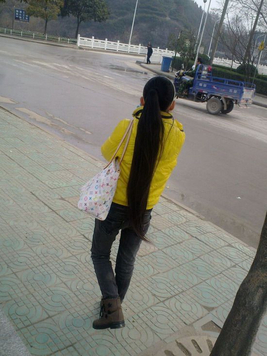 Streetshot of long ponytail by lidunjun in 2012 March