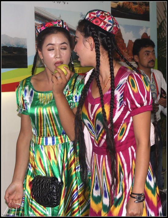 2 long braid ladies from Sinkiang