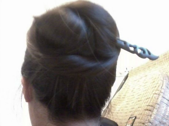 Fan Suying's updo hairstyle