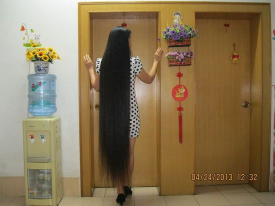 Very beautiful long braid photo taken in home-2