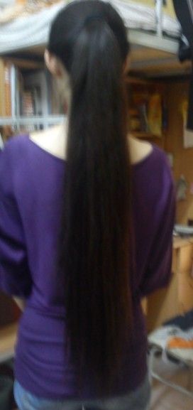 60cm long hair girl from Tianjin