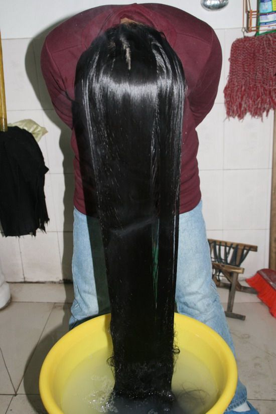 yutianjinfan wash long hair for young beauty - [ChinaLongHair.com]