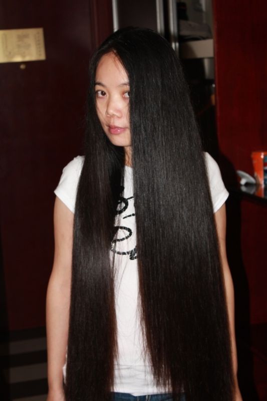 xiaoyangzeihuai play long hair after shampooing