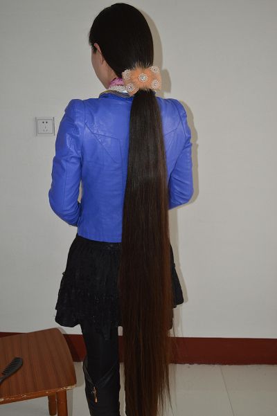 Long hair lady in blue dress-aidebianyuan NO.163