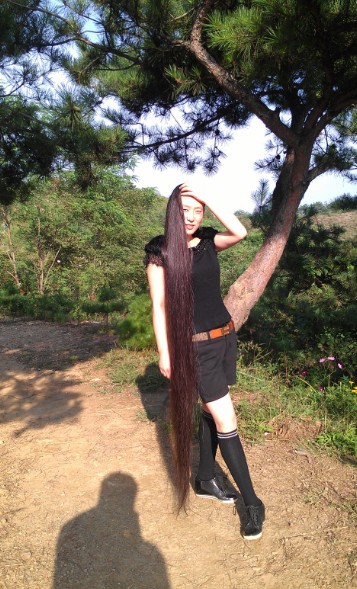 Long hair photos of shuiguanglianyan for 2013 Middle Autumn Festival
