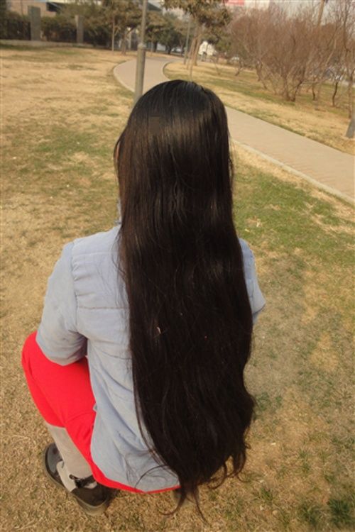 University student has butt length long hair - [ChinaLongHair.com]