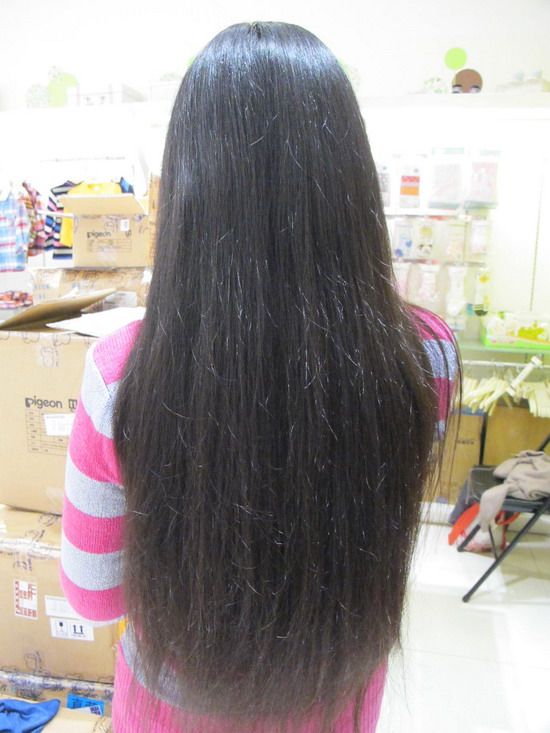 Thick waist length long hair - []