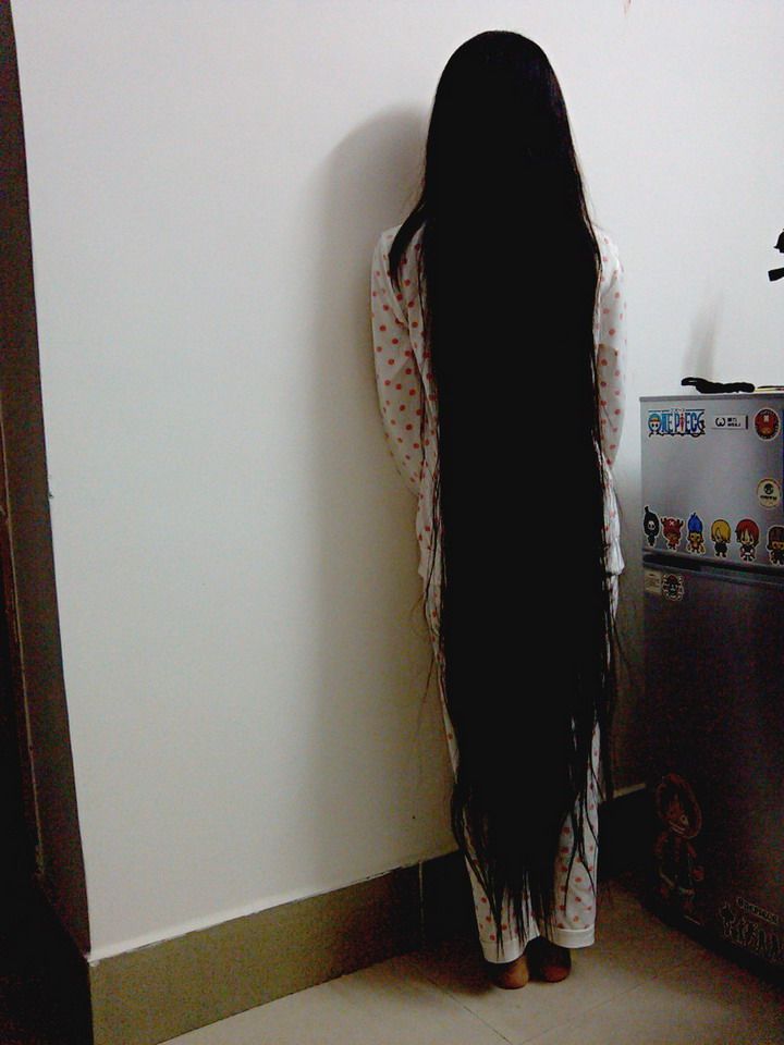 elyglin from Guangdong has 1.4 meters long hair