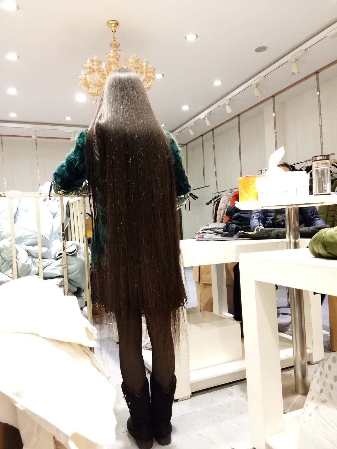 3 different long hair from knee length to floor length plus